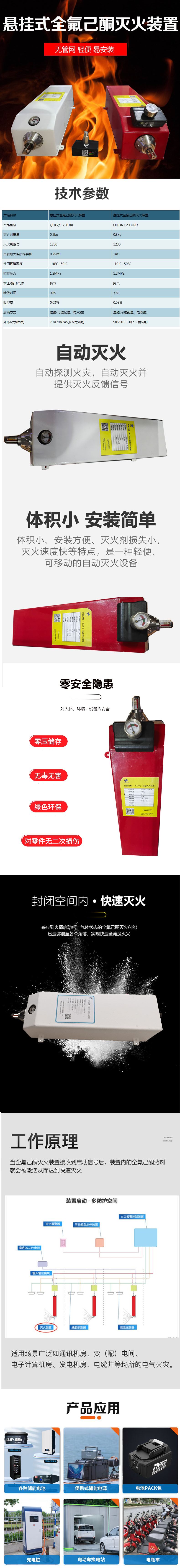 悬挂式全氟己酮灭火装置