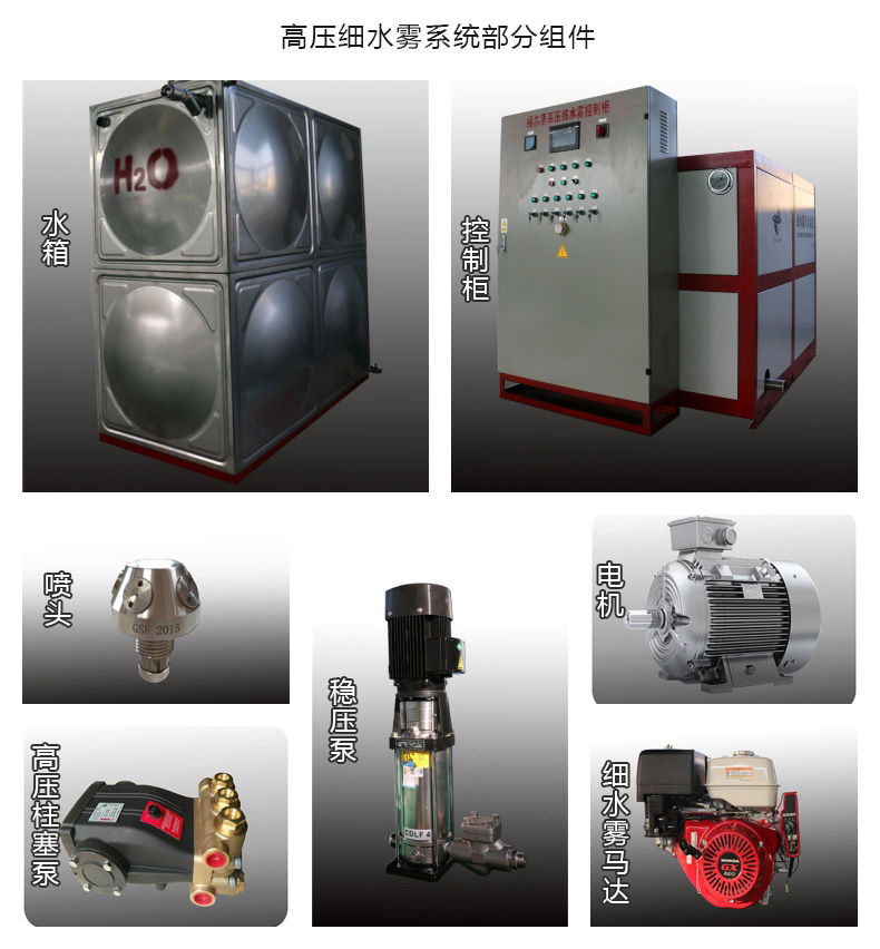 高压细水雾统统组成